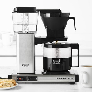 NOUVEAU EN STOCK TECHNIIVORRMM MOCCAMASSTER Cafetière Select 10 tasses Argent poli 40 onces 1,25 l Maison+Cuisine - Product Image 1
