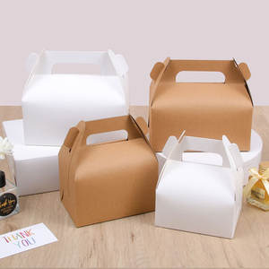 Kraft Pastelería Postre Gable Caja de regalo Cartón DE BODA Logotipo personalizable Caja de embalaje Mayoristas de fábrica Bajo Moq - Product Image 6