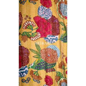 Robe kimono en coton Kantha faite à la main en Inde pour femme et homme, vêtements de plage d'été, style japonais, patchwork, doux, respirant, cadeau - Product Image 4