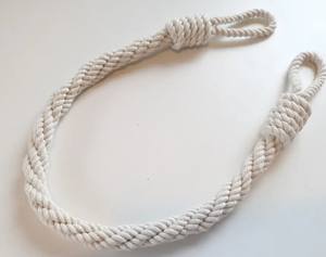 Elegantes Amarres para Cortinas de Cuerda de Algodón Blanco, Hechos a Mano, Decoración Ecológica para Ventanas, Longitudes Personalizadas - Product Image 2