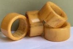 Vibrant Finish Wood Napkin Rings Eye-Catching Tones American Style Eco-Friendly for Themed Party Table Decor Special Occasions - Product Image 3