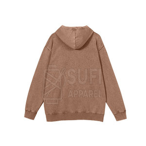 Qualité supérieure Hiver Hommes Vintage Wash Hoodies 100% Coton Polaire Respirant Séchage Rapide Tailles Personnalisables - Product Image 2