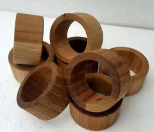 Anillos de Servilleta de Madera Antiguos, Porta Servilletas de Estilo Vintage, Ecológicos, para Bodas, Eventos y Fiestas, con Opción de Logotipo Personalizado - Product Image 5