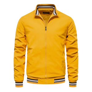 La chaqueta de bombardero de invierno hecha a medida para hombre más vendida, tela de lona con decoración bordada, precio al por mayor, procesamiento en bruto - Product Image 1