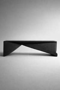 Banc en bois massif « Anthracite » – Banc moderne pour couloir/salle à manger avec assise en bois dur naturel - Product Image 1