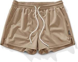 INDEX APPAREL Pantalones Cortos Bermuda de Algodón de Color Sólido para Hombre, Cintura Media, con Cordón Ajustable, Casuales, con Bolsillos - Product Image 5