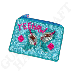 Handcrafted Stylish Mini Cotton Pouch Beaded <b>Coin</b> <b>Purse</b> for Daily Use Essentials & <b>Card</b> Accessories Great for Gifting - Product Image 6