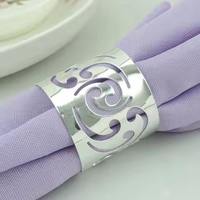 Porte-serviettes en métal élégant, nouveau modèle, boucle à mouchoirs pour la décoration de table de mariage, d'hôtel et de restaurant
