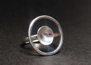 Bagues au design de disque en argent 925 fin faites à la main en gros Article de cadeau de Noël pour mariage - Product Image 3