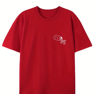 100% algodón blanco sólido camiseta de hombre Casual manga corta de cuello redondo talla grande colección de verano 260 gramos tela ropa a granel - Product Image 1