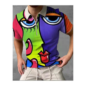 เสื้อสวมหัวมีซิปแขนสั้นสำหรับผู้ชายคอลเลคชั่นใหม่ฤดูร้อนผ้าลำลองคุณภาพสูงสีพื้นแห้งเร็วปรับแต่งสีได้ - Product Image 3