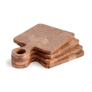 Juego de 4 Tablas de Queso de Bambú de Diseño Premium, Ecológicas, Aptas para Lavavajillas, Duraderas, para el Hogar y Restaurantes, India 2025 - Product Image 1