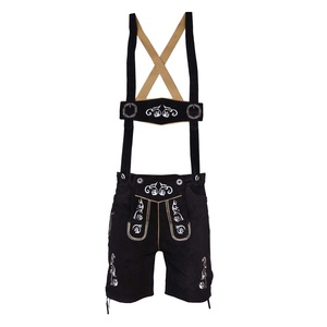 Pantalones de Cuero Personalizados para Hombre, Prendas Bávaras Trachten, Pantalones Cortos de Cuero de Alta Calidad, Cuero Genuino con Logotipo Personalizado - Product Image 4