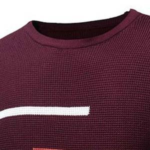 Suéter hecho de tela de punto 100%, Tops, Jersey ajustado, prendas de punto para hombres, ropa informal de moda de calle alta, suéteres cálidos de invierno - Product Image 4