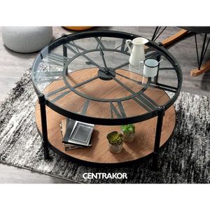 Đồng hồ kim loại tròn hàng đầu Bàn cà phê với chân sắt cho văn phòng nhà ăn khách sạn hoặc đồ nội thất phòng khách sử dụng - Product Image 1