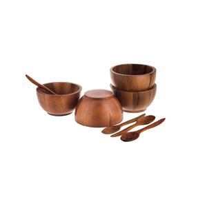 Ustensiles de cuisine en bois mini bol design fête de Noël bol de service à crème glacée bol de vaisselle en bois d'acacia respectueux de l'environnement - Product Image 6