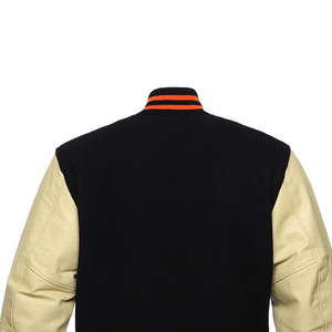 Custom Men's Letterman <b>Jackets</b> with Stand Collar Front Logo-Create Your Idea! - Product Image 6