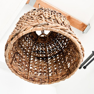 Lámparas y linternas de estilo bohemio, luz colgante única natural, precio barato, cubierta de lámpara colgante de jacinto de agua de Vietnam - Product Image 5