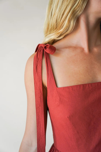 Chaleco de algodón de verano para mujer de alta calidad, vestido informal de longitud Midi, ropa de calle de cuello corto antiestático antiarrugas para Natural - Product Image 2