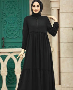 Dubai último Abaya precios al por mayor impresionante trabajo de bordado largo Abaya diseños Material transpirable - Product Image 5