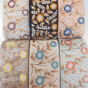 Low Price Cotton Embroidery Lace Fabric Lace Accessories for Dresses Flower Decoration - Product Image 1