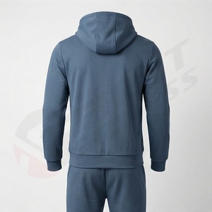 Athletes Training Men's Hooded Fleece Winter <b>Tracksuit</b> Jogger Set Breathable Fabric Custom Design Logo 100% Polyester Casual - Product Image 2