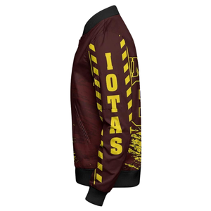Iota phi theta เสื้อแจ็กเก็ตผ้าซาตินปักลาย1963แบบชาวกรีกเสื้อชั้นนอกบอมเบอร์ - Product Image 3