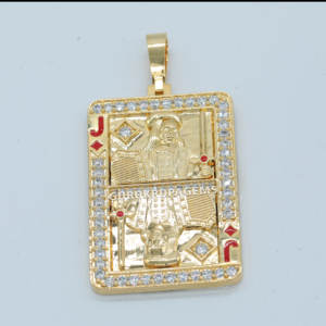 Pendentif en or jaune 14kt personnalisé à la mode diamant de coupe de laboratoire amélioré VVS clarté élégant unisexe - Product Image 4