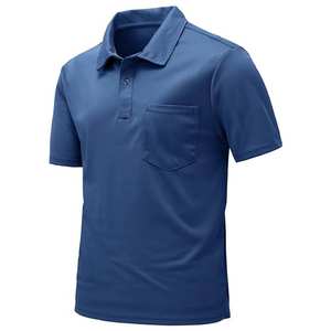 Chemises de golf pour hommes T-shirts de sport à manches courtes T-shirts légers à séchage rapide avec poche - Product Image 1