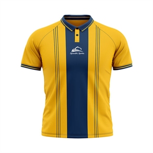 T-shirt de golf polos de haute qualité avec logo personnalisé surdimensionné pour polos pour hommes avec motifs de broderie motif imprimé en coton tricoté - Product Image 1