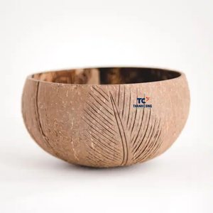 Hand Carved Coconut Shell <b>Bowls</b> by Vietnam Artisan - Product Image 4