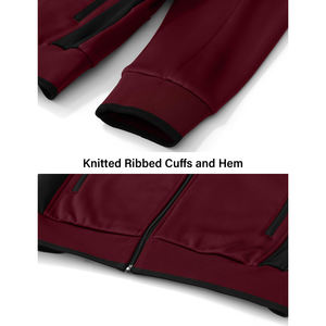 Ensemble de survêtement de course décontracté d'hiver pour homme, respirant, léger, de haute qualité, motif uni, entraînement en plein air, taille plus - Product Image 4