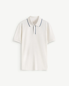 Logo personnalisable pour hommes en coton côtelé pour polo motif solide ODM Fourniture Design solide pour le travail ou les loisirs Tissu tricoté - Product Image 1