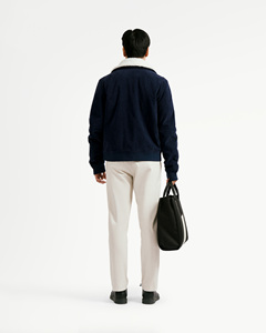 Veste en velours côtelé décontractée vintage à manches longues et respirante avec col en fourrure, polyester, taille personnalisée, automne, hommes, routine, Vietnam - Product Image 4