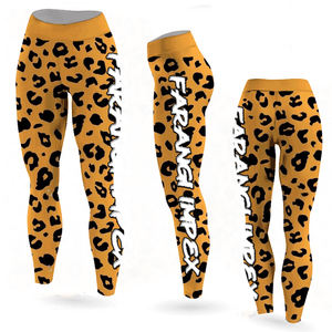 Venta al por mayor personalizado de las mujeres de cintura alta gimnasio Fitness Yoga pantalones de poliéster suave cintura elástica deportes entrenamiento Leggings transpirable OEM - Product Image 5