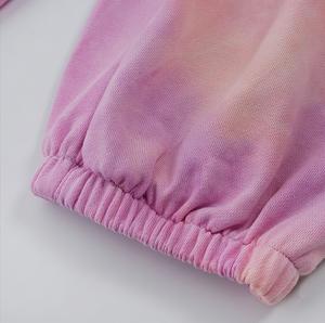 Pantalones de chándal de cintura alta de Color sólido a la moda con cordón para mujer, pantalones informales teñidos con lazo, ropa de calle, tobillo elástico con estampado de mariposa - Product Image 5