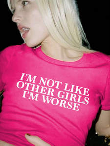 T-shirts courts pour femmes, mode estivale, vente en gros, personnalisables avec logo imprimé, décontractés en coton, à nombril apparent - Product Image 6