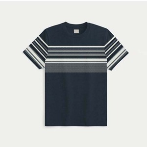 Camisetas a rayas para hombre, ropa de calle con cuello redondo y logotipo personalizado, camisetas de gran tamaño de alta calidad, camisetas de verano de algodón 100% para hombre - Product Image 1