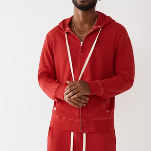 Sweat-shirt à capuche vintage délavé au soleil de haute qualité, sans cordon, avec poche, personnalisé, lourd, en coton, délavé à l'acide, pour homme - Product Image 5