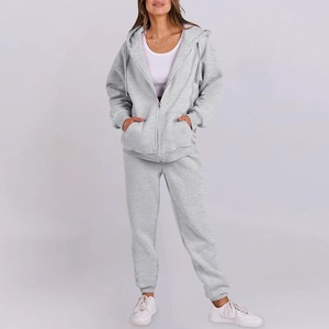 Ensembles de survêtement pour hommes, sweat à capuche et pantalon pour femmes, couleur unie, pull à capuche + pantalon, ensembles de vêtements de sport décontractés pour hommes - Product Image 2