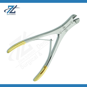 Cortador Lateral Manual con Mangos Dorados, Bordes de Carburo de Tungsteno y Mordazas Redondeadas para Cortar Alambres de Kirschner de 2.5mm, 230mm de Largo, Uso Médico Quirúrgico - Product Image 2