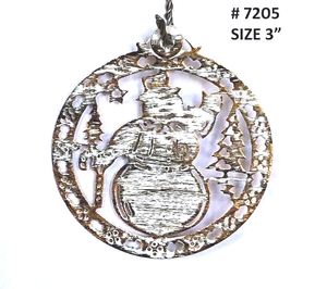 Árbol de Navidad de hierro de forma redonda Kalavastu, decoración colgante de 3 pulgadas, decoración festiva de habitación para celebraciones navideñas - Product Image 1