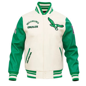 OEM personalizado Vintage Varsity chaqueta de invierno de cuero mangas Escuela universidad béisbol Letterman Varsity chaqueta para los hombres - Product Image 4