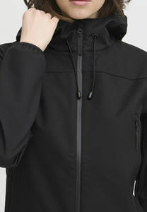 Veste Softshell NBosslyn noire pour femmes, logo personnalisé, prix d'usine, manches longues et coupe-vent, vestes de course en plein air, vente à chaud - Product Image 6