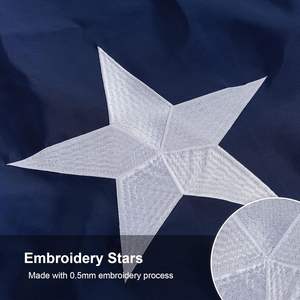 Bandera de Texas de Lujo de 3x5 Pies con Flecos Dorados, Poliéster Resistente, Estrellas Bordadas, Funda para Asta - Product Image 4