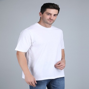 Vente en gros de streetwear pc en coton biologique pv dans différentes méthodes d'impression et matériaux T-shirt à col rond pour hommes en stock à vendre - Product Image 3