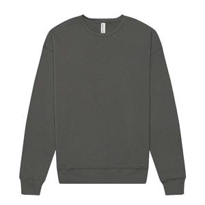 Pulls en polaire chauds pour hommes Pull en coton d'hiver Sweat-shirt Bella Canvas Unisexe en polaire éponge Col rond Gris foncé - Product Image 1