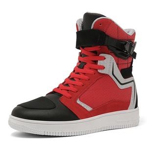 Chaussures de course de moto réfléchissantes pour hommes semelle en caoutchouc bottes anti-chute respirantes pour les cyclistes de route baskets de course décontractées avec changement de vitesse - Product Image 6