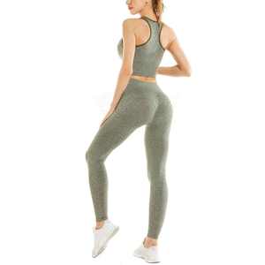 Conjunto de Yoga sin costuras de alta calidad para mujer, superventas, conjunto de Yoga hecho de poliéster Spandex para mujer - Product Image 6