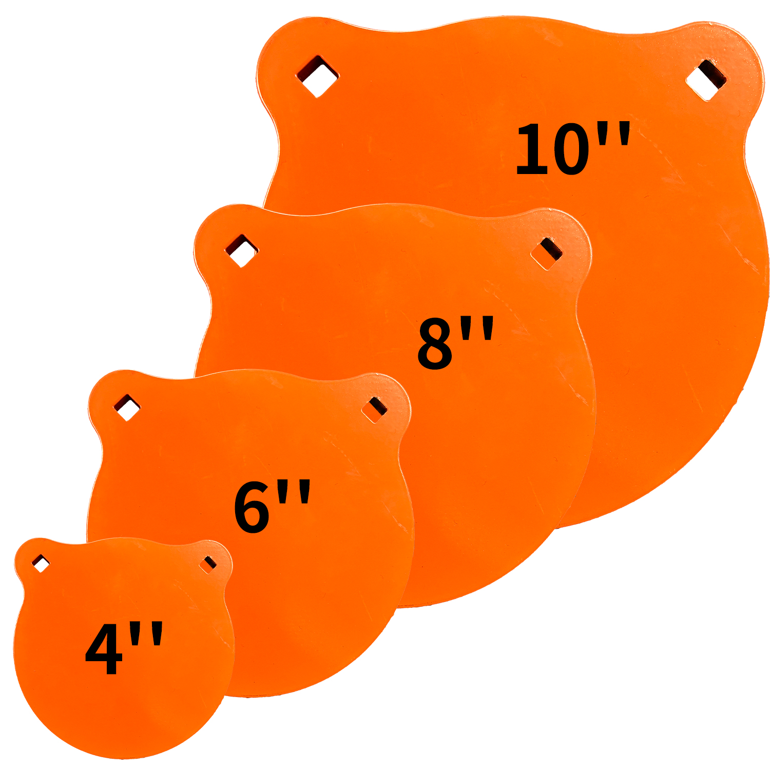 Impressive Versatility Outdoor Shooting Hanging 3/8" AR500 Steel Silhouette Gong Targets